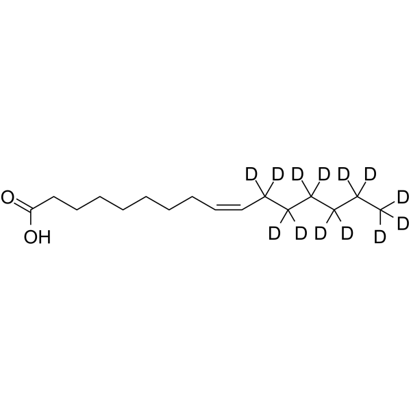 Palmitoleic acid-d13结构式