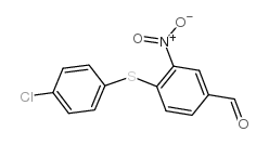 4-[(4-氯苯基)硫烷基]-3-硝基苯甲醛结构式