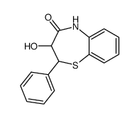 3-hydroxy-2-phenyl-2,3-dihydro-5H-benzo[b][1,4]thiazepin-4-one结构式