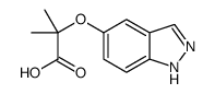 2-(1H-Indazol-5-yloxy)-2-methylpropanoic acid结构式