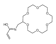 N-(1,4,7,10,13,16-hexaoxacyclooctadec-2-ylmethyl)prop-2-enamide结构式
