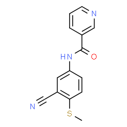 N-[3-Cyano-4-(methylsulfanyl)phenyl]nicotinamide Structure