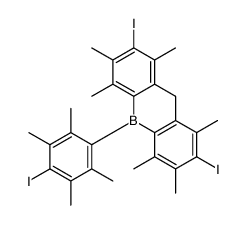 tris(4-iodo-2,3,5,6-tetramethylphenyl)borane Structure