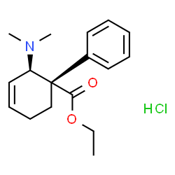 ethyl trans-(+)-2-(dimethylamino)-1-phenylcyclohex-3-ene-1-carboxylate hydrochloride Structure