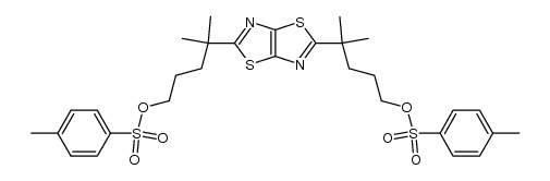 2,5-bis-[1,1-dimethyl-4-(toluene-4-sulfonyloxy)-butyl]-thiazolo[5,4-d]thiazole Structure