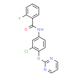 N-[3-CHLORO-4-(2-PYRIMIDINYLOXY)PHENYL]-2-FLUOROBENZENECARBOXAMIDE Structure