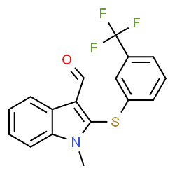 1-METHYL-2-([3-(TRIFLUOROMETHYL)PHENYL]SULFANYL)-1H-INDOLE-3-CARBALDEHYDE结构式
