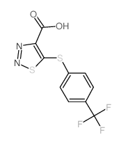 5-([4-(TRIFLUOROMETHYL)PHENYL]SULFANYL)-1,2,3-THIADIAZOLE-4-CARBOXYLIC ACID结构式