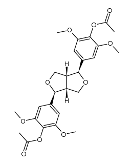 (+/-)-1c,4c-Bis-(4-acetoxy-3,5-dimethoxy-phenyl)-(3ar,6ac)-tetrahydro-furo[3,4-c]furan Structure