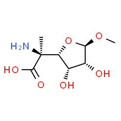 alpha-L-Mannofuranosiduronic acid, methyl 5-amino-5-deoxy-5-C-methyl- (9CI) structure