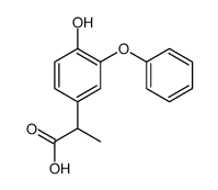 2-(4-hydroxy-3-phenoxyphenyl)propanoic acid结构式