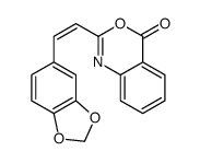 2-[2-(1,3-benzodioxol-5-yl)ethenyl]-3,1-benzoxazin-4-one结构式