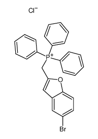 ((5-bromobenzofuran-2-yl)methyl)triphenylphosphonium chloride结构式