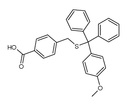 4-((((4-methoxyphenyl)diphenylmethyl)thio)methyl)benzoic acid Structure
