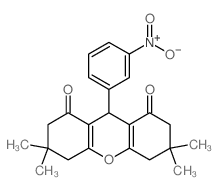 1H-Xanthene-1,8(2H)-dione,3,4,5,6,7,9-hexahydro-3,3,6,6-tetramethyl-9-(3-nitrophenyl)- Structure