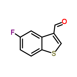 5-Fluoro-1-benzothiophene-3-carbaldehyde结构式