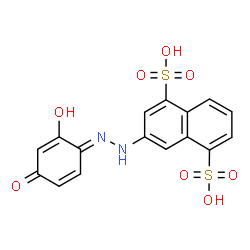 3-[(2,4-dihydroxyphenyl)azo]naphthalene-1,5-disulphonic acid structure