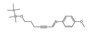 6-((tert-butyldimethylsilyl)oxy)-N-(4-methoxyphenyl)hex-2-yn-1-imine Structure