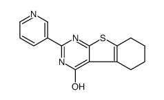 2-pyridin-3-yl-5,6,7,8-tetrahydro-3H-[1]benzothiolo[2,3-d]pyrimidin-4-one结构式