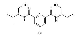 4-chloro-N2,N6-bis[(1S)-1-(hydroxymethyl)-2-methylpropyl]pyridine-2,6-dicarboxamide结构式