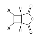 all-cis-3,4-Dibrom-cyclobutan-dicarbonsaeure-(1,2)-anhydrid Structure