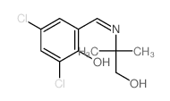 (6Z)-2,4-dichloro-6-[[(1-hydroxy-2-methyl-propan-2-yl)amino]methylidene]cyclohexa-2,4-dien-1-one Structure