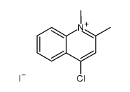 1,2-dimethyl-4-chloroquinolin-1-ium iodide Structure