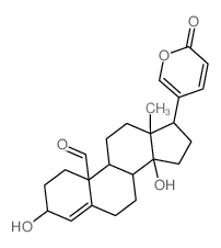 BUFA-4,20,22-TRIENOLIDE, 3-beta,14-DIHYDROXY-19-OXO-结构式