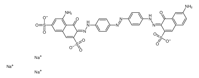 trisodium 5-amino-3-[[4-[[4-[(7-amino-1-hydroxy-3-sulphonato-2-naphthyl)azo]phenyl]azo]phenyl]azo]-4-hydroxynaphthalene-2,7-disulphonate结构式