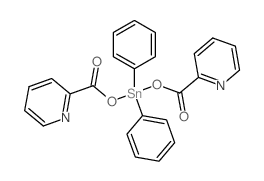 Pyridine,2,2'-[(diphenylstannylene)bis(oxycarbonyl)]bis- (9CI) structure