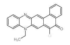 Naphtho[1,2-b]phenazin-5 (8H)-one, 6-chloro-8-ethyl- structure