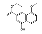 4-羟基-8-甲氧基-2-萘羧酸乙酯结构式
