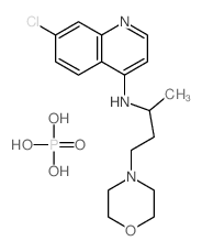 7-chloro-N-(4-morpholin-4-ylbutan-2-yl)quinolin-4-amine,phosphoric acid结构式