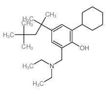 Phenol,2-cyclohexyl-6-[(diethylamino)methyl]-4-(1,1,3,3-tetramethylbutyl)- Structure