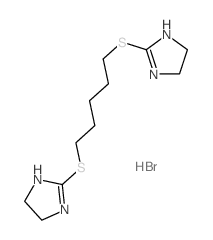 1H-Imidazole,2,2'-[1,5-pentanediylbis(thio)]bis[4,5-dihydro-, dihydrobromide (9CI) Structure