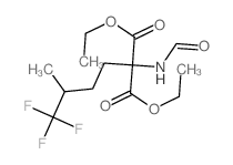 diethyl 2-formamido-2-(4,4,4-trifluoro-3-methyl-butyl)propanedioate结构式