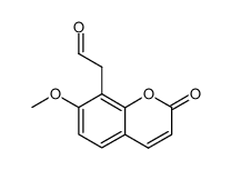 7-methoxy-coumarin-8-yl-acetaldehyde Structure