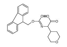 2-(9H-fluoren-9-ylmethoxycarbonylamino)-2-(oxan-4-yl)acetic acid Structure