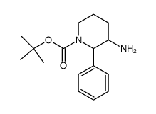 tert-butyl 3-amino-2-phenylpiperidine-1-carboxylate结构式