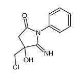 4-(chloromethyl)-4-hydroxy-5-imino-1-phenylpyrrolidin-2-one结构式