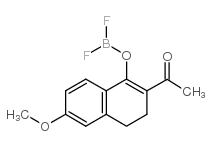 1-(1-(difluoroboryl)oxy-3,4-dihydro-6-methoxy-naphthalen-2-yl)-ethanone inner complex结构式