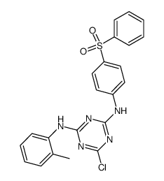 N2-(4-benzenesulfonyl-phenyl)-6-chloro-N4-o-tolyl-[1,3,5]triazine-2,4-diamine结构式