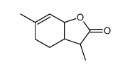 3,6-二甲基-3,3a,4,5-四氢苯并呋喃-2(7aH)-酮结构式