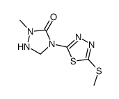 2-methyl-4-(5-methylsulfanyl-1,3,4-thiadiazol-2-yl)-1,2,4-triazolidin-3-one结构式