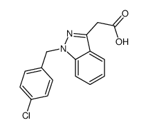 2-[1-[(4-chlorophenyl)methyl]indazol-3-yl]acetic acid结构式