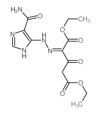 Pentanedioic acid,2-[2-[4-(aminocarbonyl)-1H-imidazol-5-yl]hydrazinylidene]-3-oxo-, 1,5-diethylester Structure