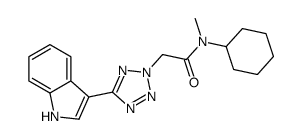 2H-Tetrazole-2-acetamide,N-cyclohexyl-5-(1H-indol-3-yl)-N-methyl-(9CI)结构式