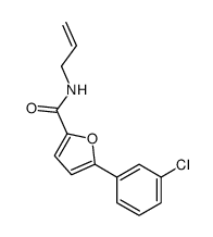 5-(3-chlorophenyl)-N-prop-2-enylfuran-2-carboxamide结构式