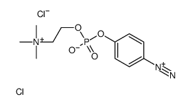 2-[(4-diazoniophenoxy)-hydroxyphosphoryl]oxyethyl-trimethylazanium,dichloride Structure