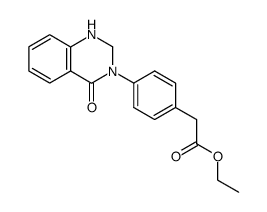 [4-(4-oxo-1,4-dihydro-2H-quinazolin-3-yl)-phenyl]-acetic acid ethyl ester结构式